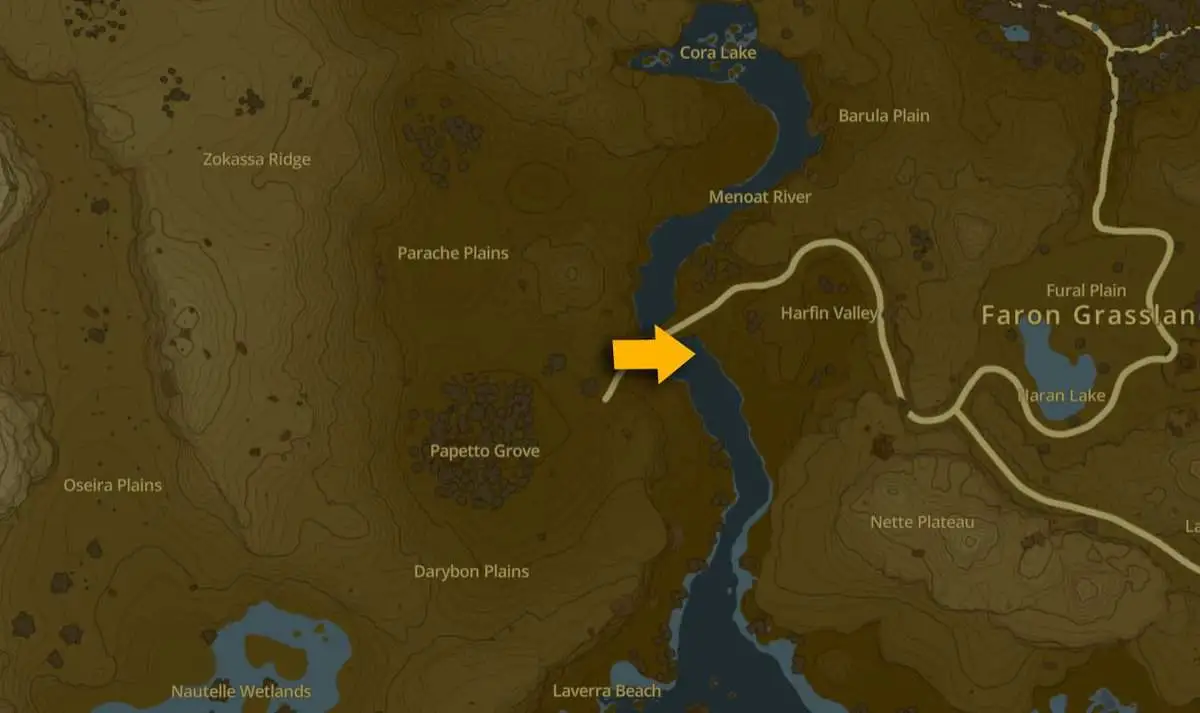 Lieu de quête de Brince Peace à Faron dans Tears of the Kingdom