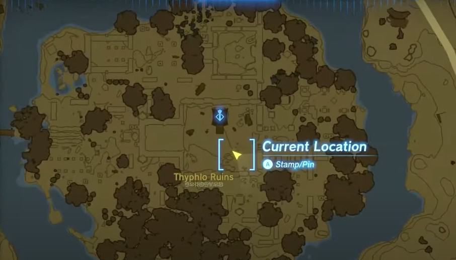 Enquêtez sur le lieu de la quête des ruines de Thyphlo dans Tears of the Kingdom