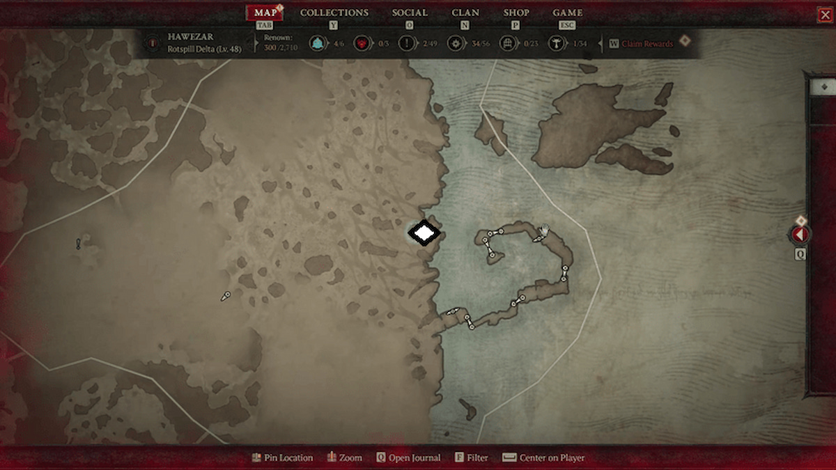 Emplacement de la superstition du voyageur Diablo 4