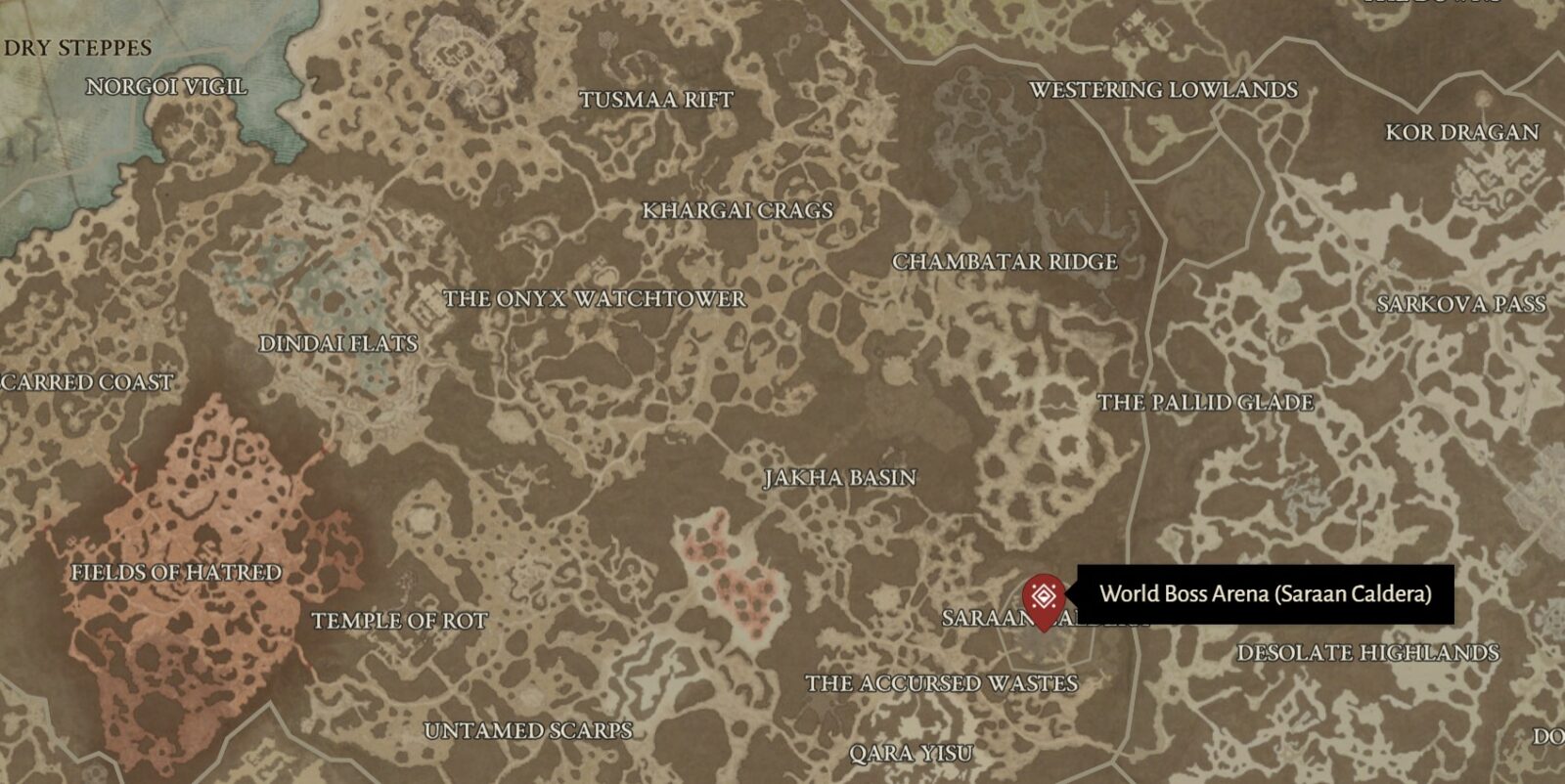 Emplacement de la mort errante dans Diablo 4