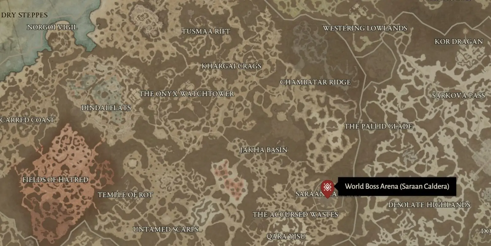 Emplacement de la mort errante dans Diablo 4