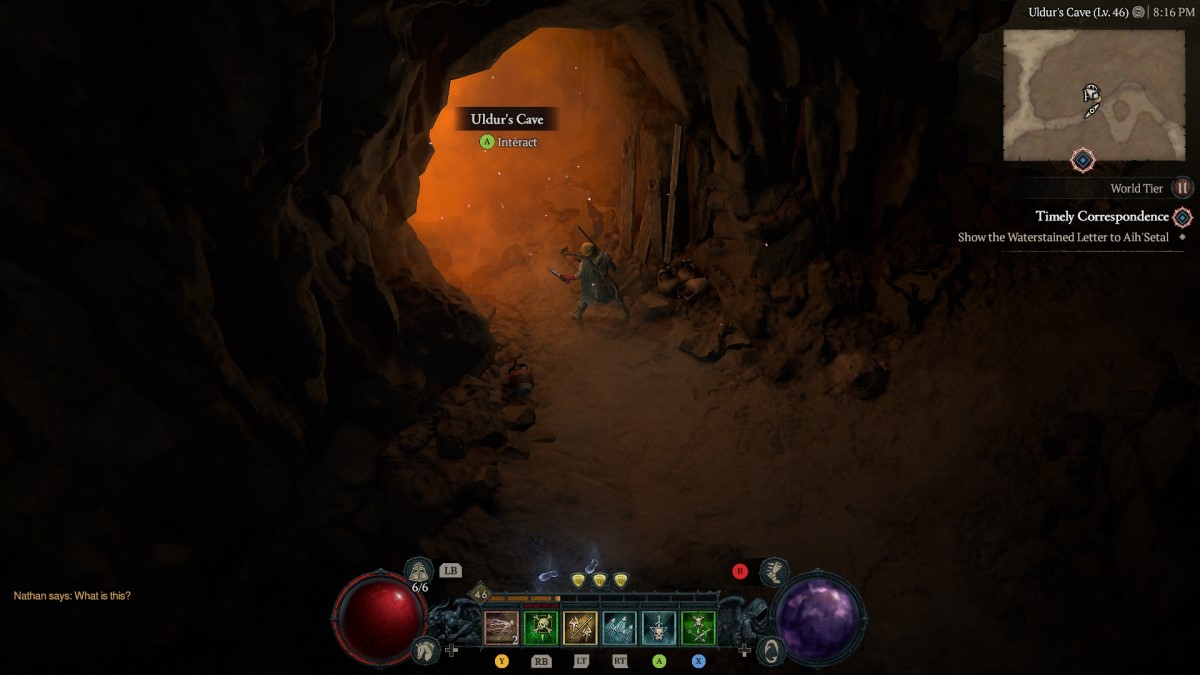 Où trouver la grotte d'Uldur dans l'entrée de Diablo 4