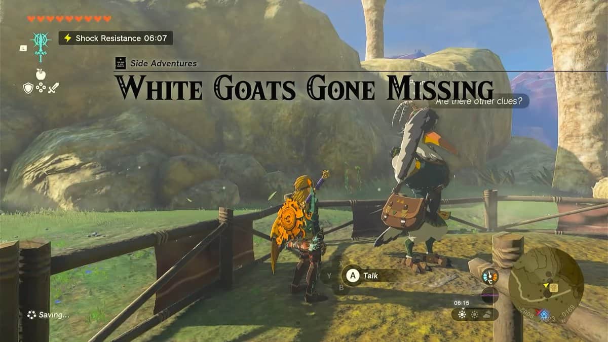 Chèvres blanches disparues - Zelda : Tears Of The Kingdom