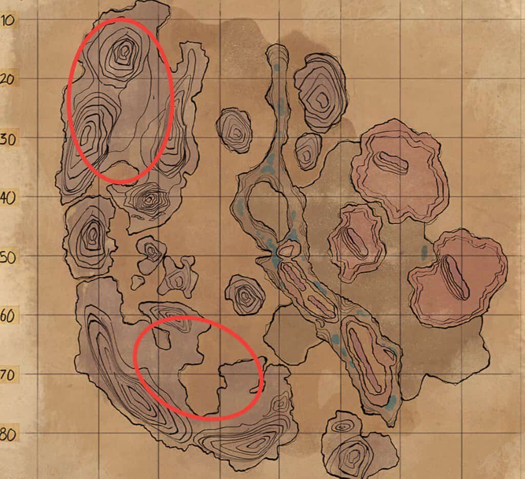 Emplacement du dragon épineux de la terre brûlée de l'arche
