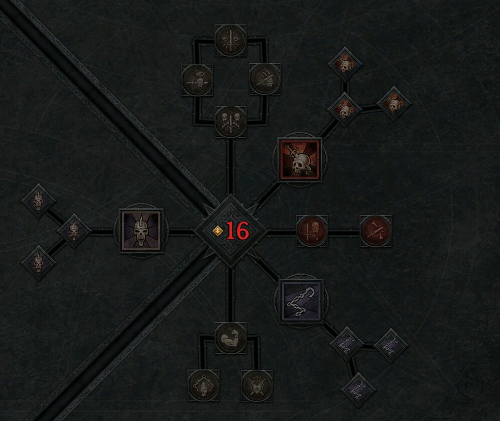 Arbre de compétences de maîtrise des armes barbare de Diablo 4