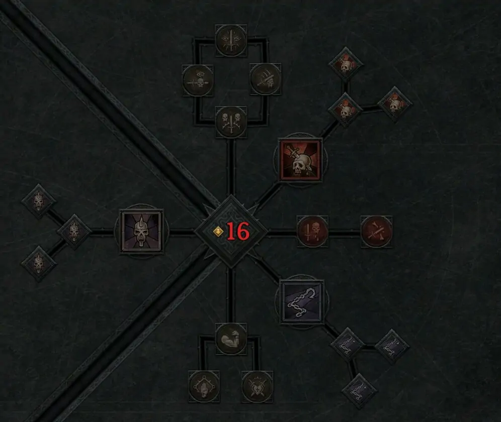 Arbre de compétences de maîtrise des armes barbare de Diablo 4