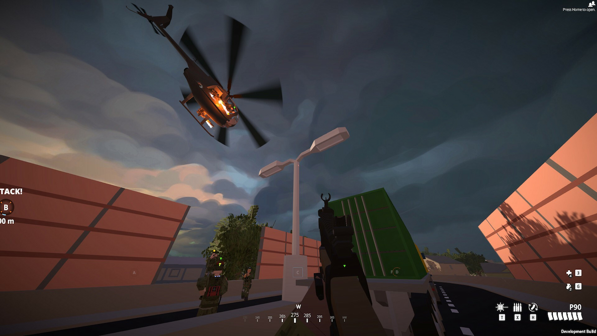 Hélicoptère remasterisé Battlebit survolant les joueurs (1)