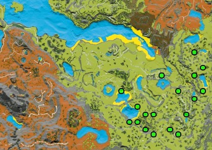 Guide des emplacements des créatures de l'arche Valguero