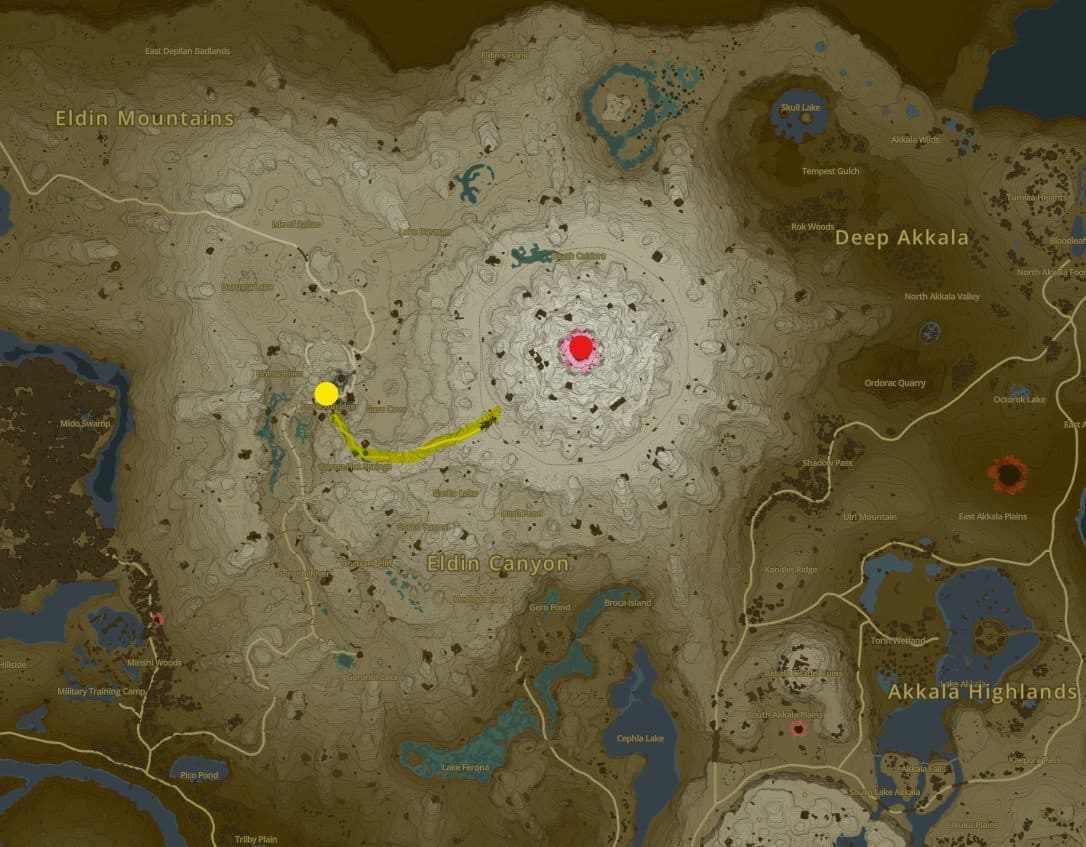 larmes du royaume mort montagne gouffre emplacement