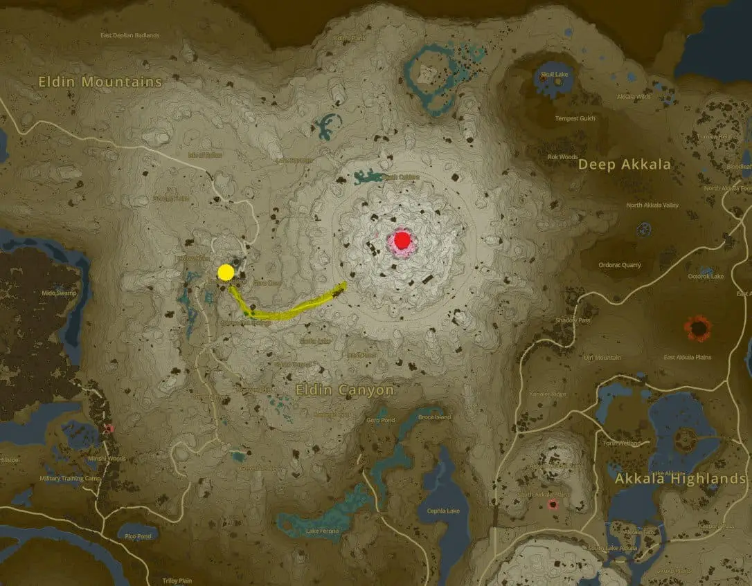 larmes du royaume mort montagne gouffre emplacement