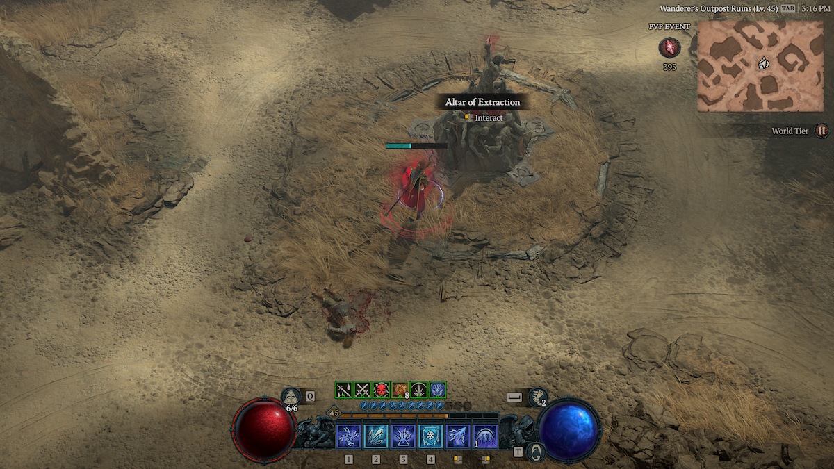 Comment gagner de la poussière rouge et des récompenses dans Diablo 4 Pvp Alter Of Extraction
