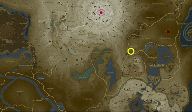 Emplacement de la quête All-Clucking Cucco dans Tears of the Kingdom