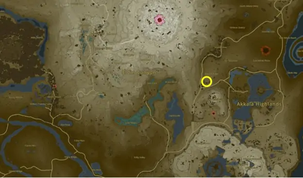 Emplacement de la quête All-Clucking Cucco dans Tears of the Kingdom