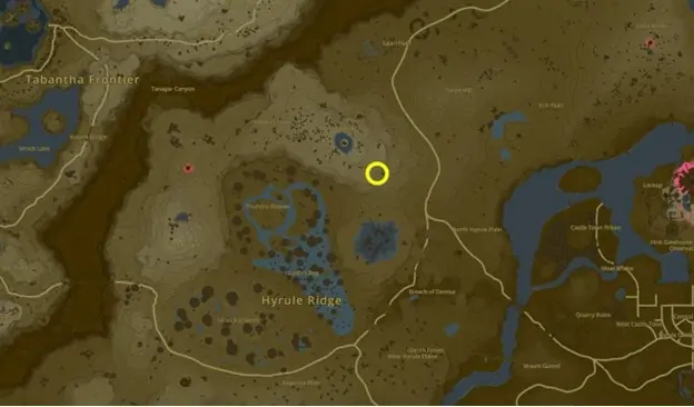 Emplacement de la quête des préoccupations de Hestu dans Tears of the Kingdom