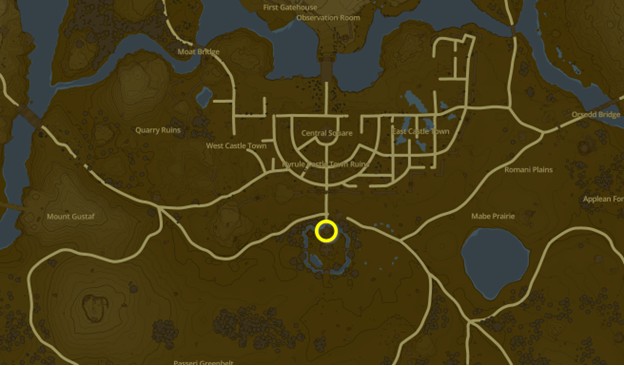 Emplacement de la quête du capteur dans Tears of the Kingdom