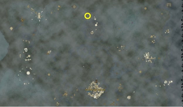 Emplacement sur la carte de la tablette 3 pour les messages d'une époque ancienne dans Tears of the Kingdom
