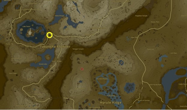 Emplacement potentiel de la quête Princess Sightings dans Tears of the Kingdom