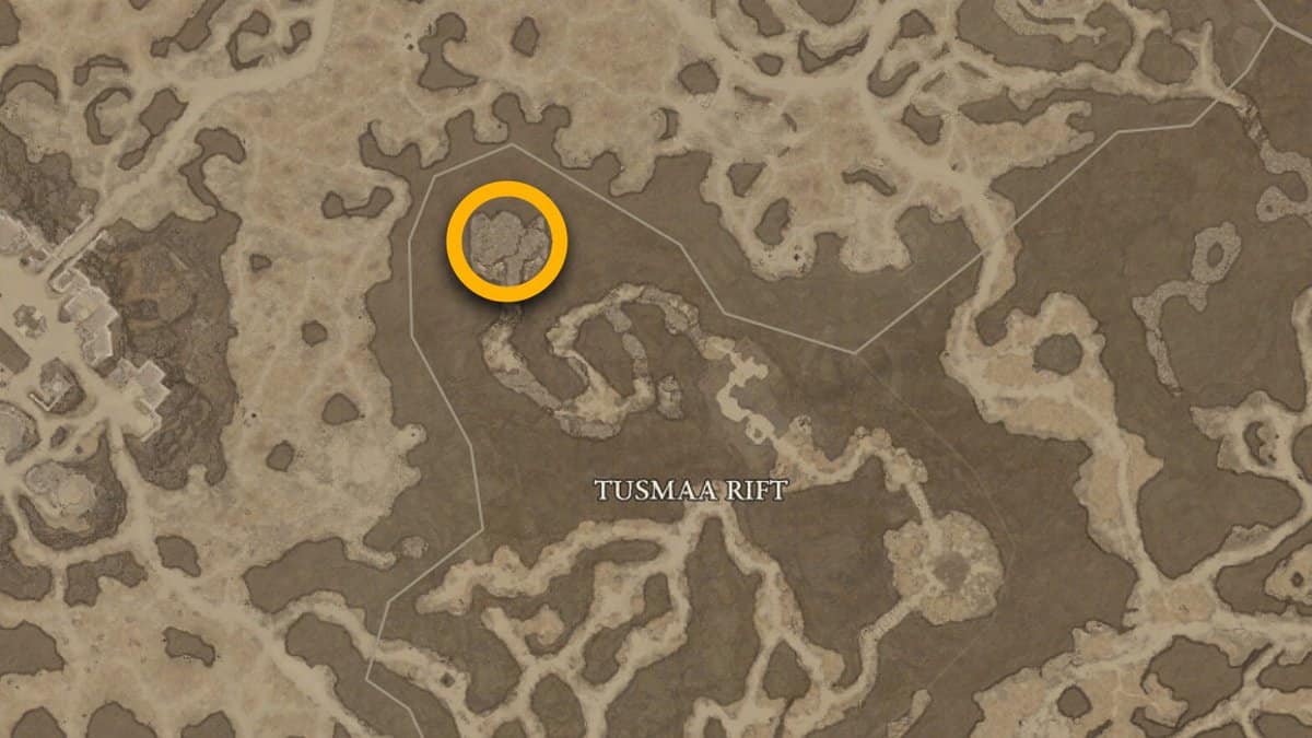 Emplacement de la carte Genbar dans Diablo 4