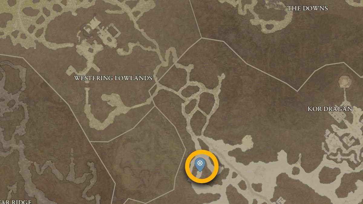 Emplacement de la quête Appel des enfers dans Diablo 4