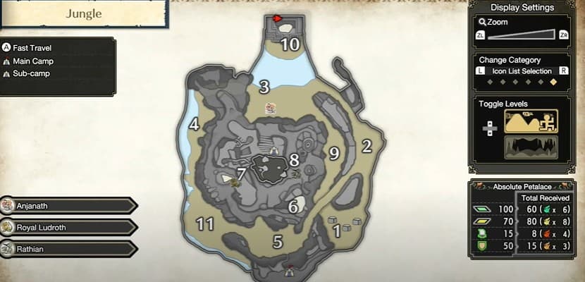Enregistrement des reliques de la jungle de Monster Hunter Rise
