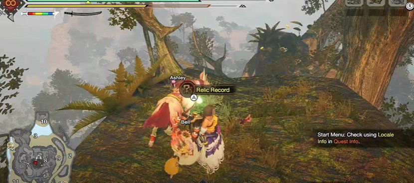 Enregistrement des reliques de la jungle de Monster Hunter Rise