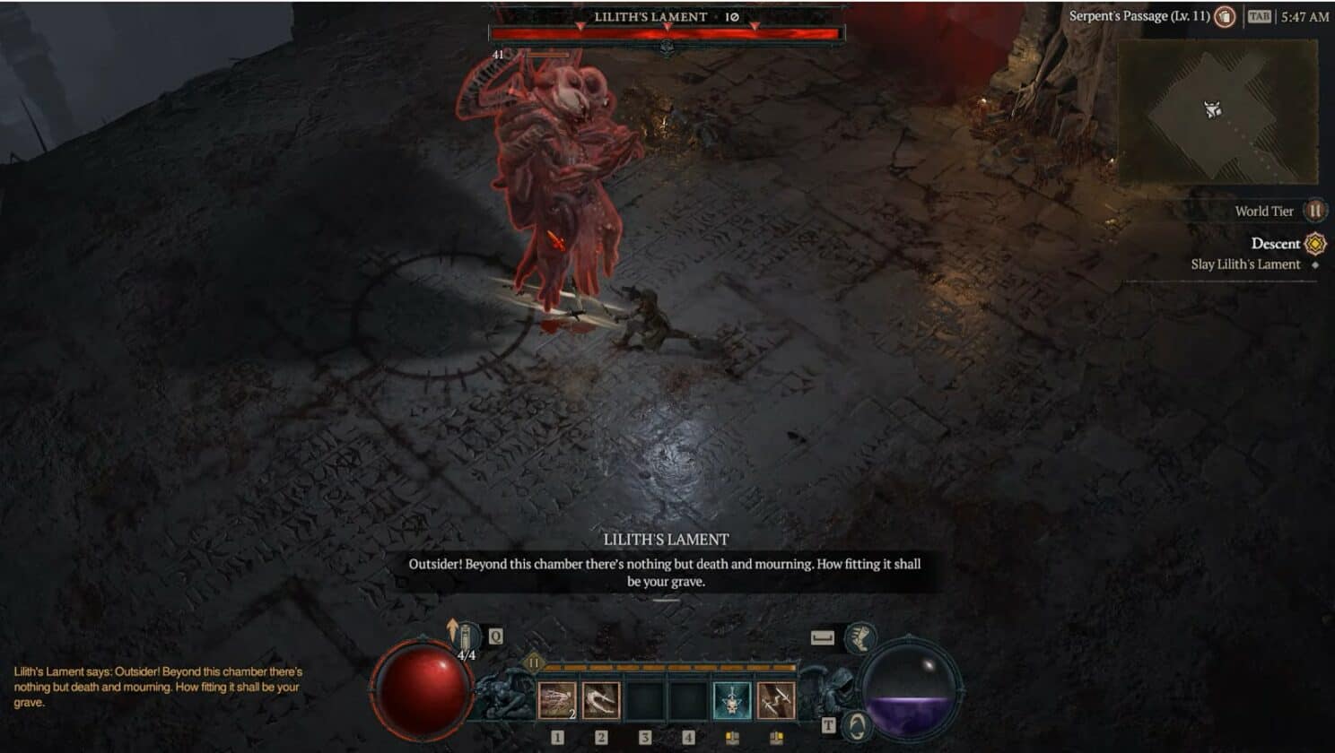 Les lamentations de Lilith - Diablo 4