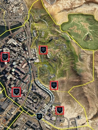Cyberpunk 2077 Westbrook NCPD Scanner Hustle Emplacements