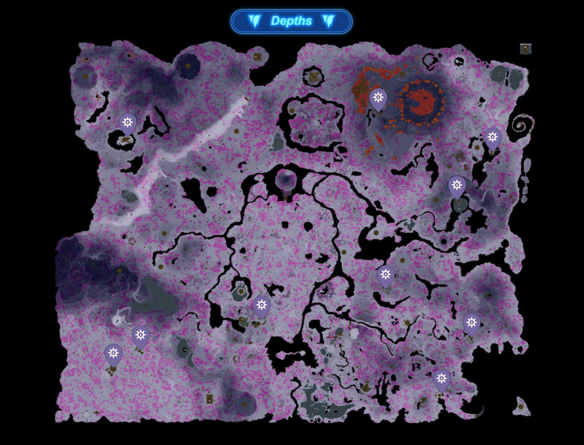 Tears Of The Kingdom Schema Stones Carte des profondeurs