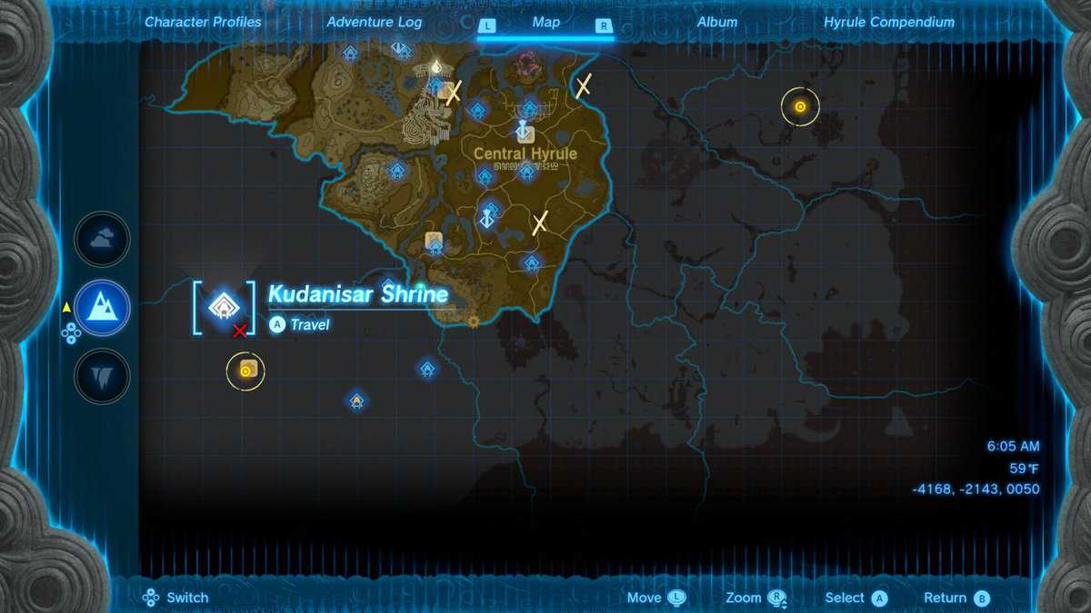 zelda les larmes du royaume emplacement du sanctuaire de kudanisar