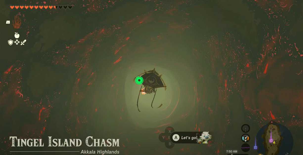 Comment se rendre au gouffre de l'île de Tingel - Zelda : Tears Of The Kingdom