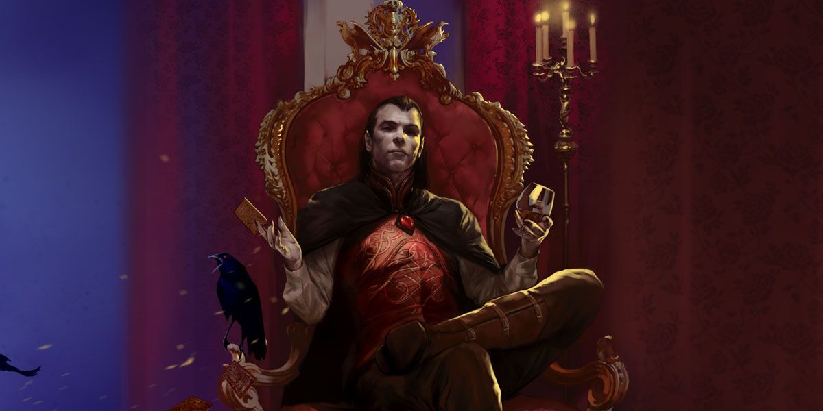 Strahd est assis sur son trône de Donjons et Dragons