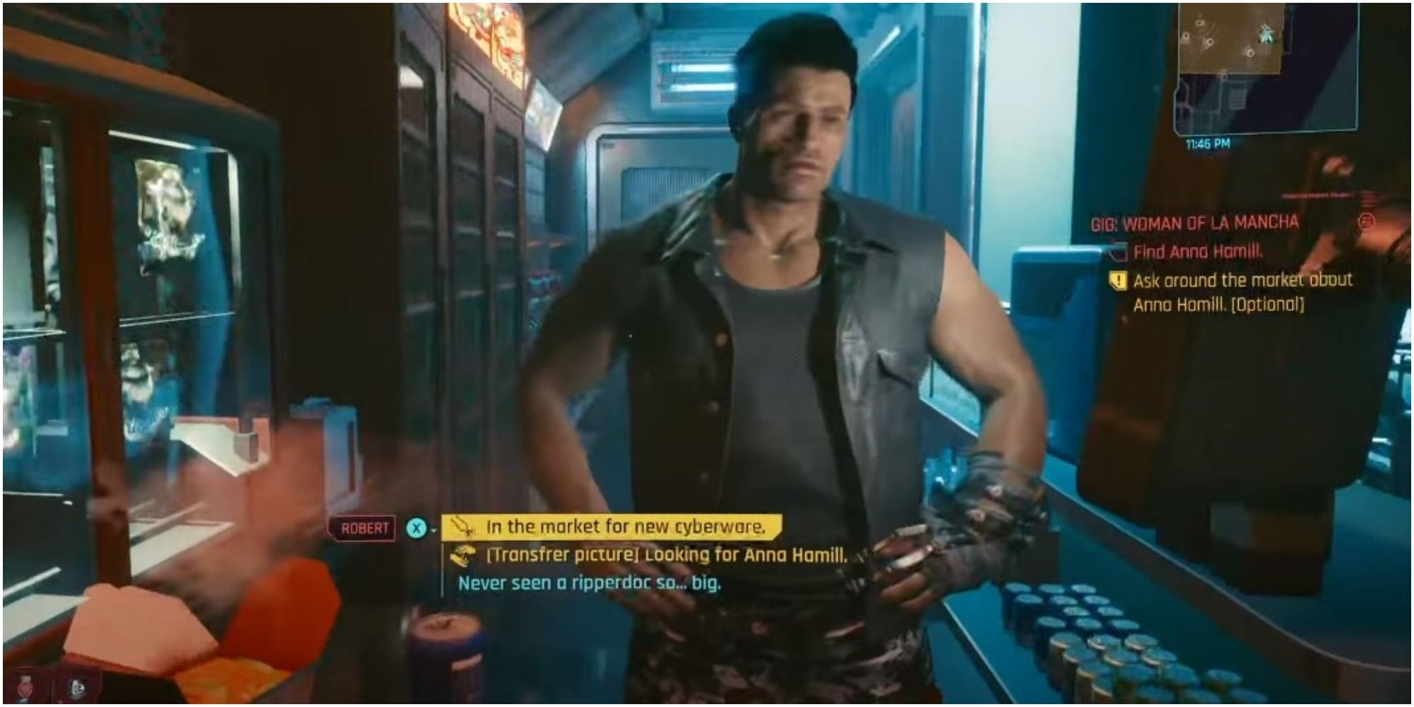 Cyberpunk 2077 Acheter des cyberwares à Robert