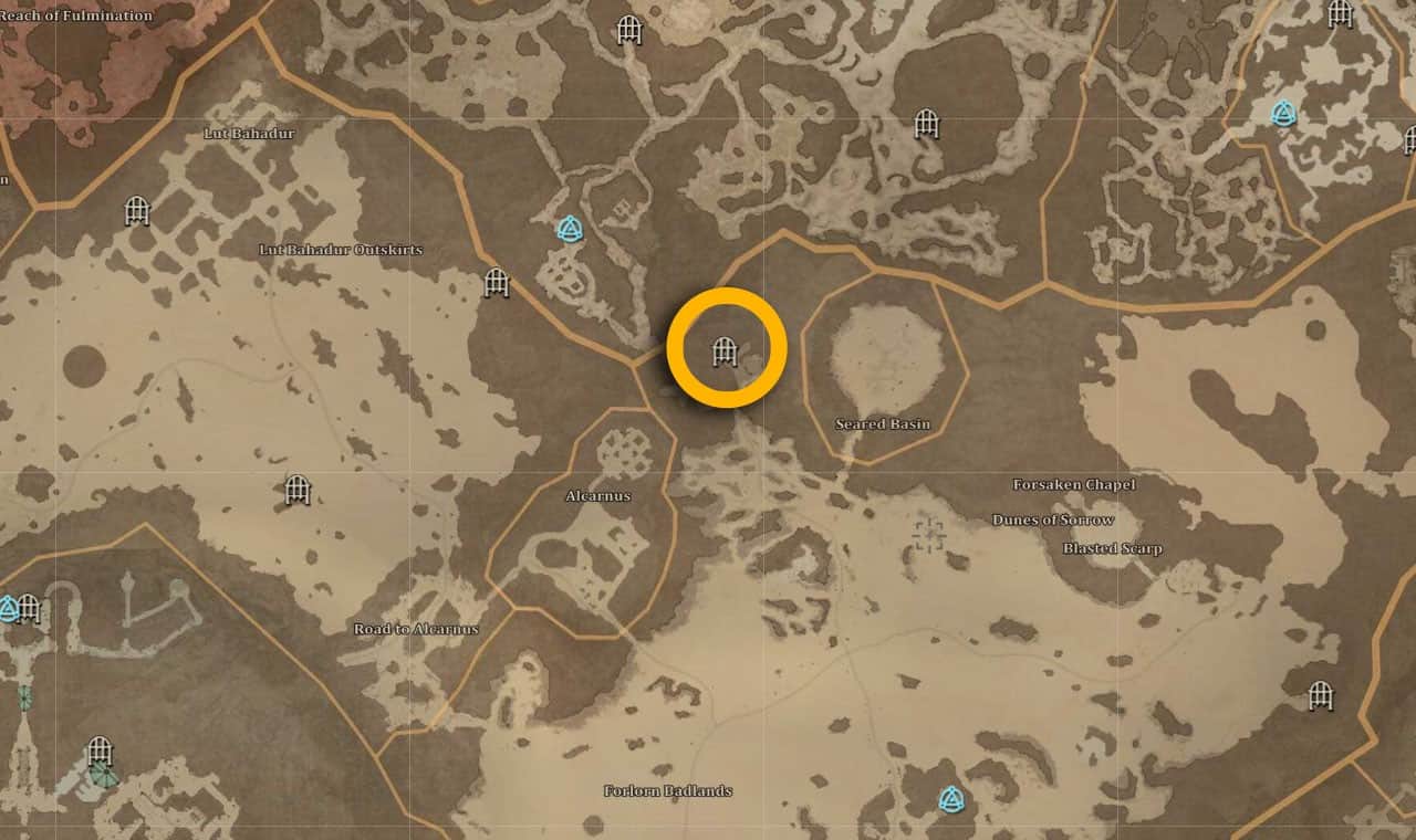Emplacement de Aspect of Echoing Fury dans Diablo 4