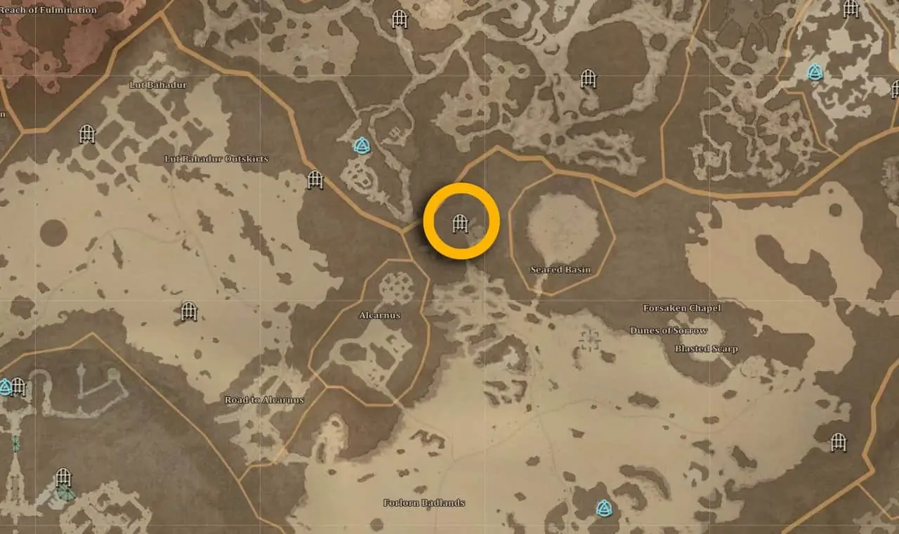 Emplacement de Aspect of Echoing Fury dans Diablo 4