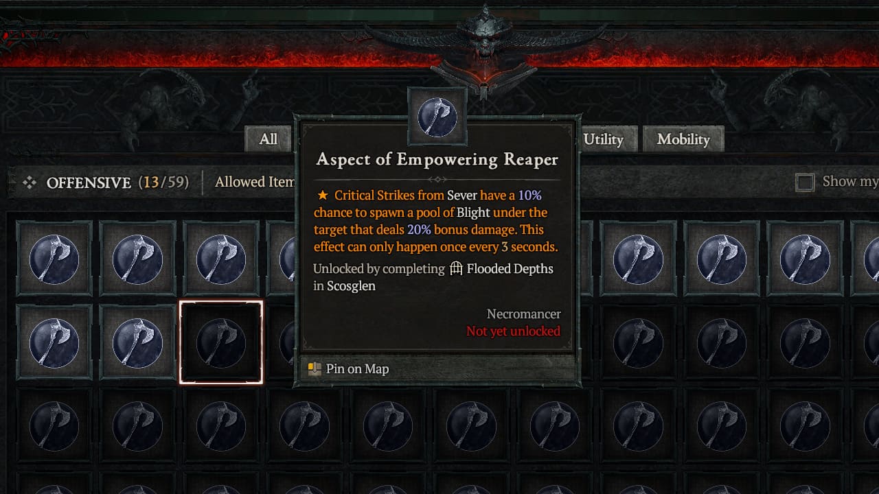 Comment obtenir l'Aspect Of Empowering Reaper - Diablo 4