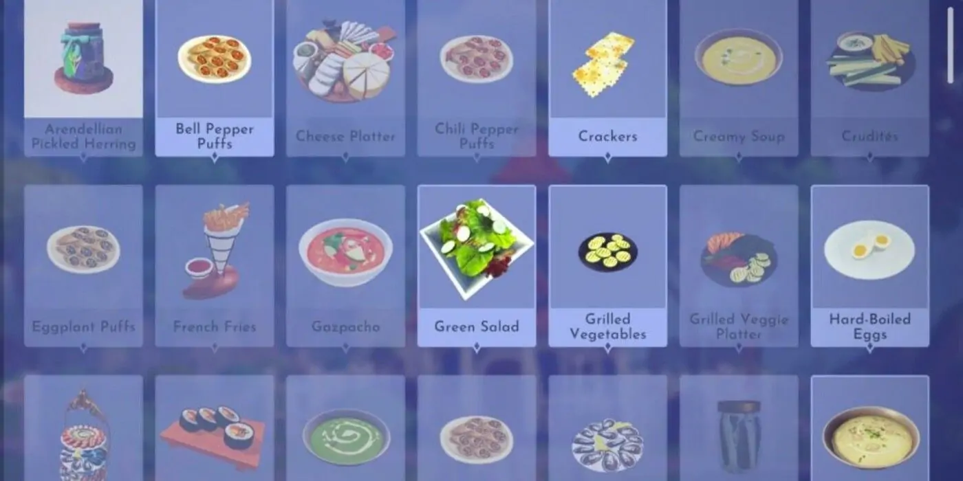 Vingt et une recettes disponibles dans Disney Dreamlight Valley