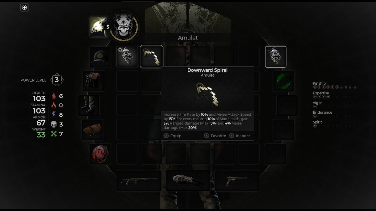 Remnant d'amulette en spirale vers le bas 2