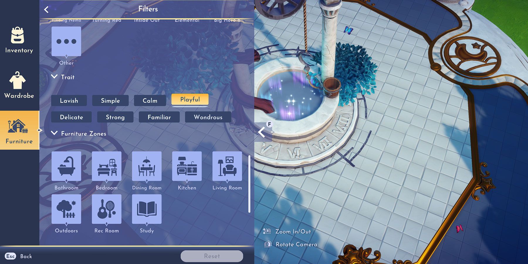 Fonction DreamSnaps dans Disney Dreamlight Valley.