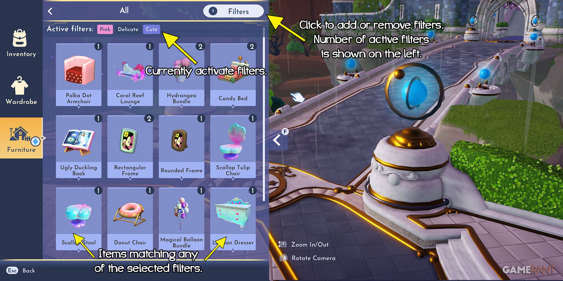 Guide Disney Dreamlight Valley de la fonction DreamSnaps.