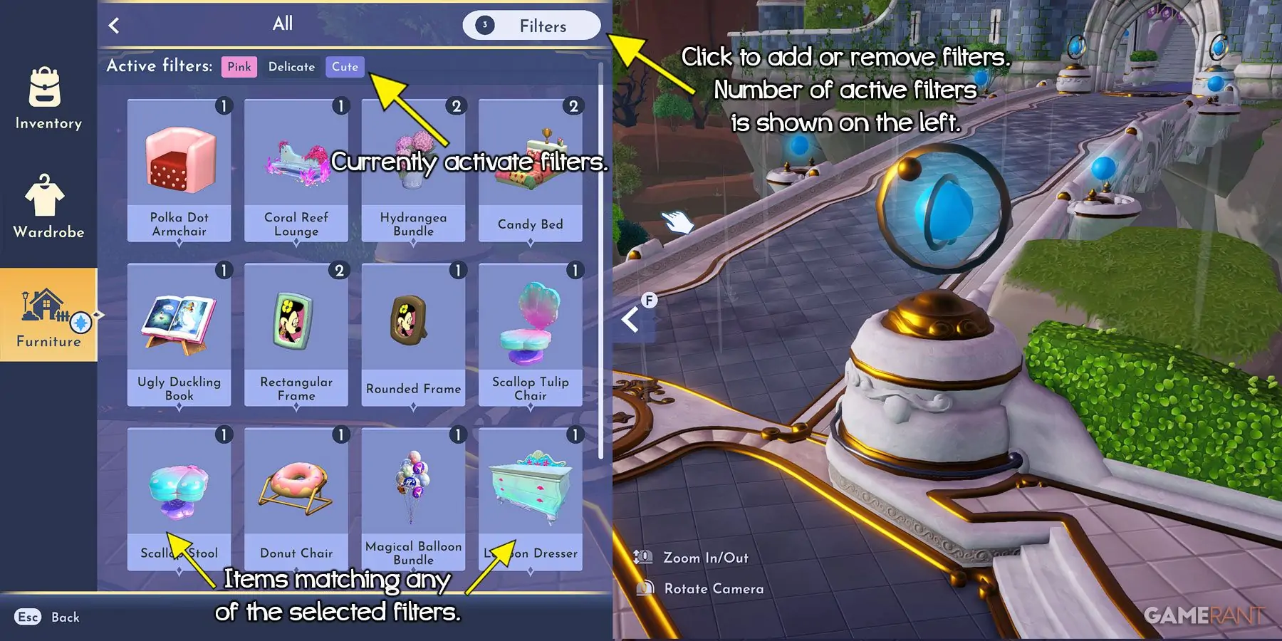 Guide Disney Dreamlight Valley de la fonction DreamSnaps.