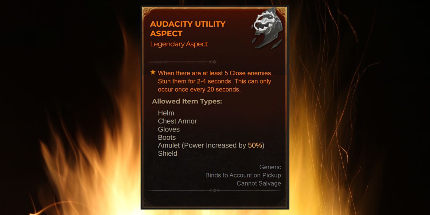 Aspect utilitaire Audacity de Diablo 4