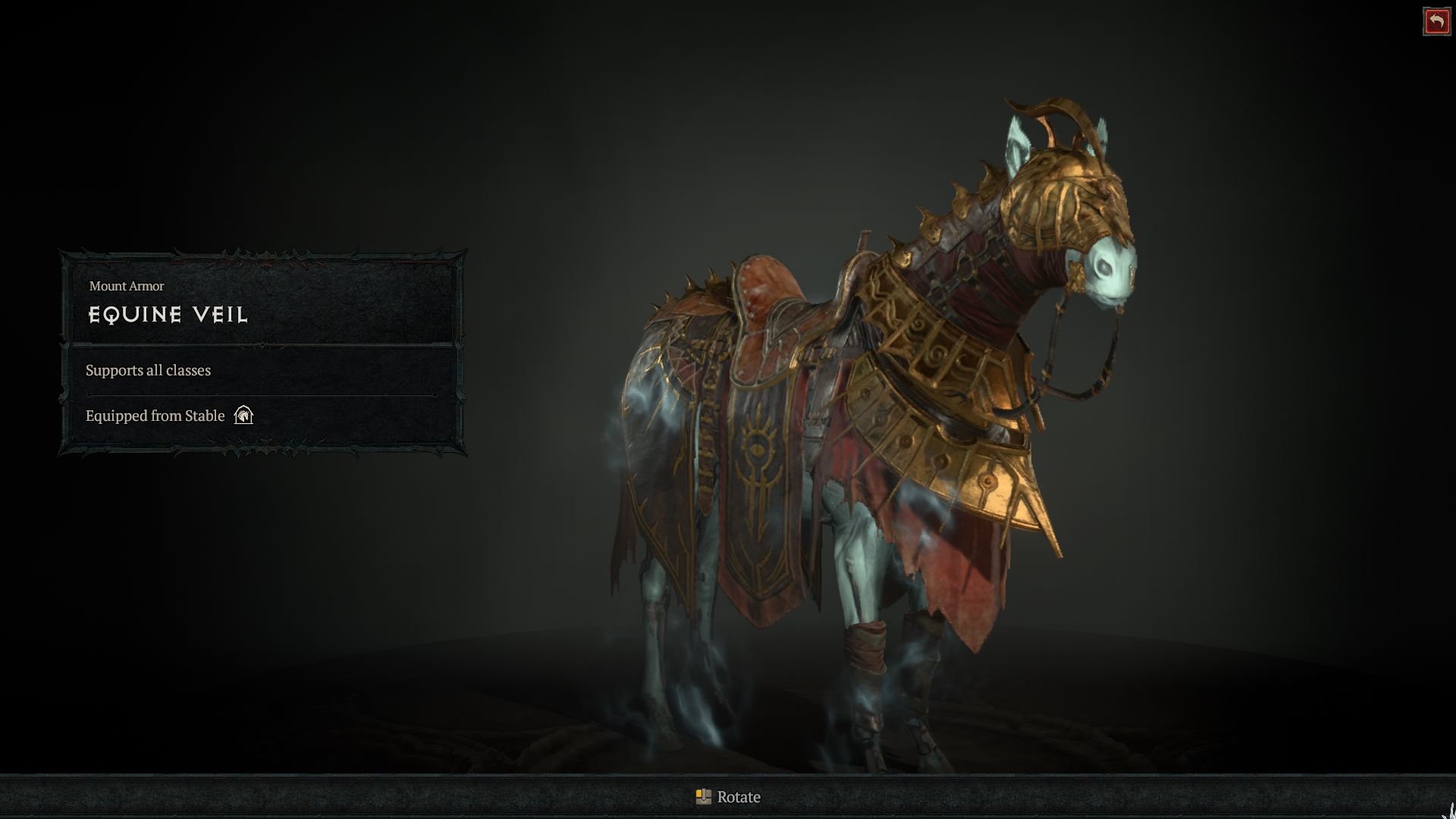Diablo 4 Mount Armors Microtransaction Boutique Equine Veil