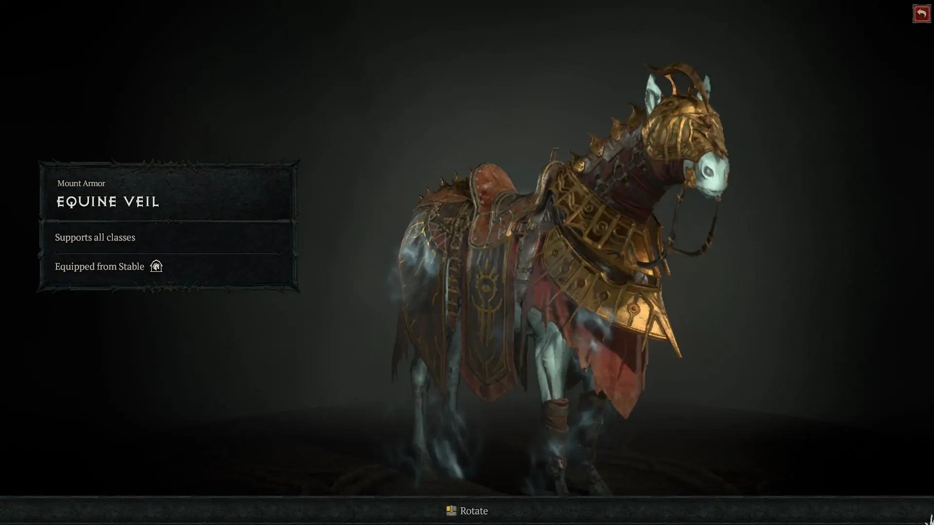 Diablo 4 Mount Armors Microtransaction Boutique Equine Veil