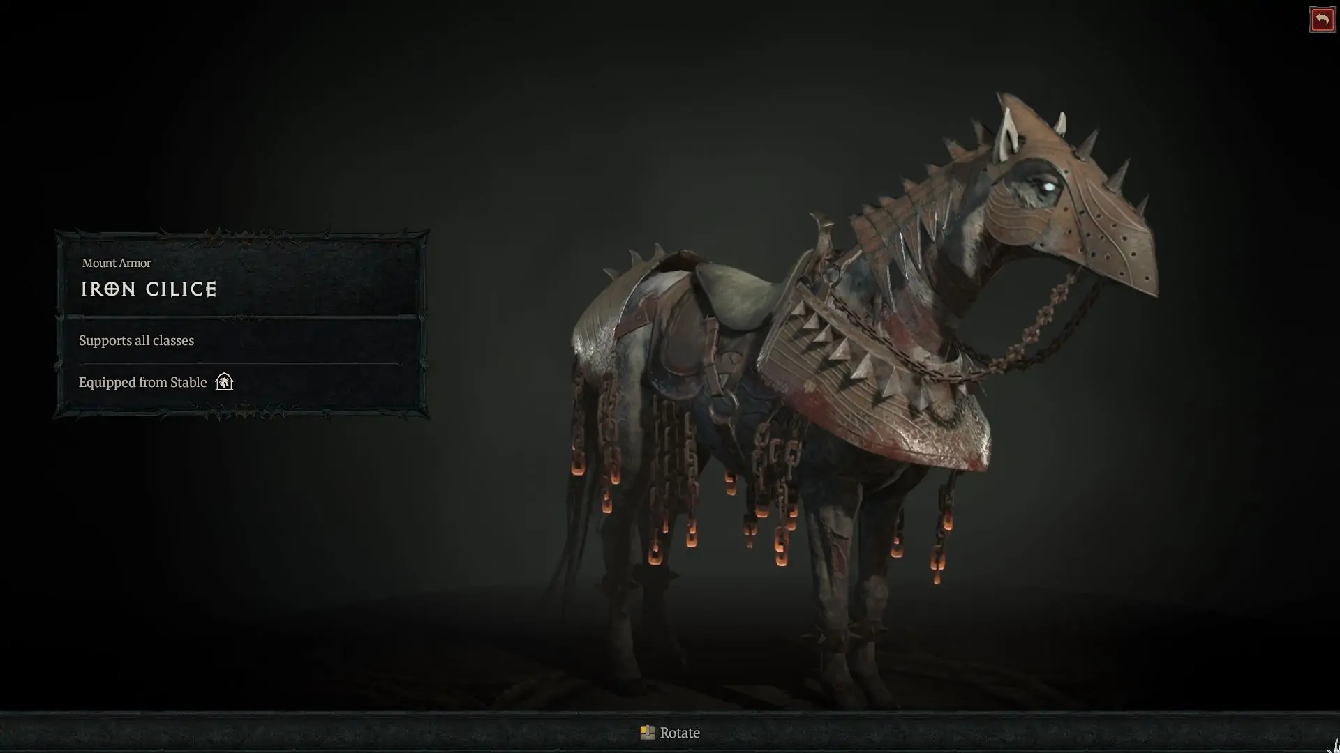 Diablo 4 Mount Armors Microtransaction Boutique Iron Clice