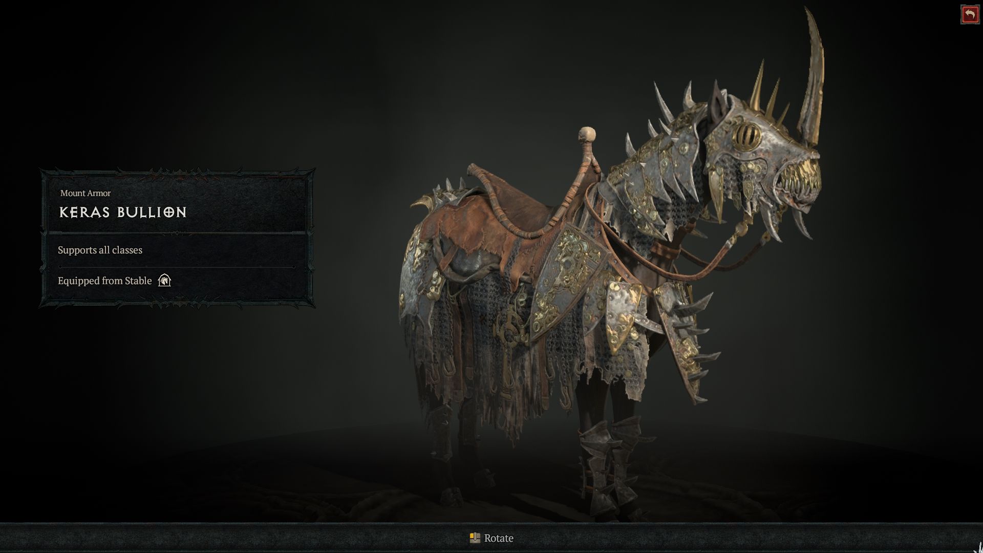 Diablo 4 Mount Armors Microtransaction Boutique Keras Bullion