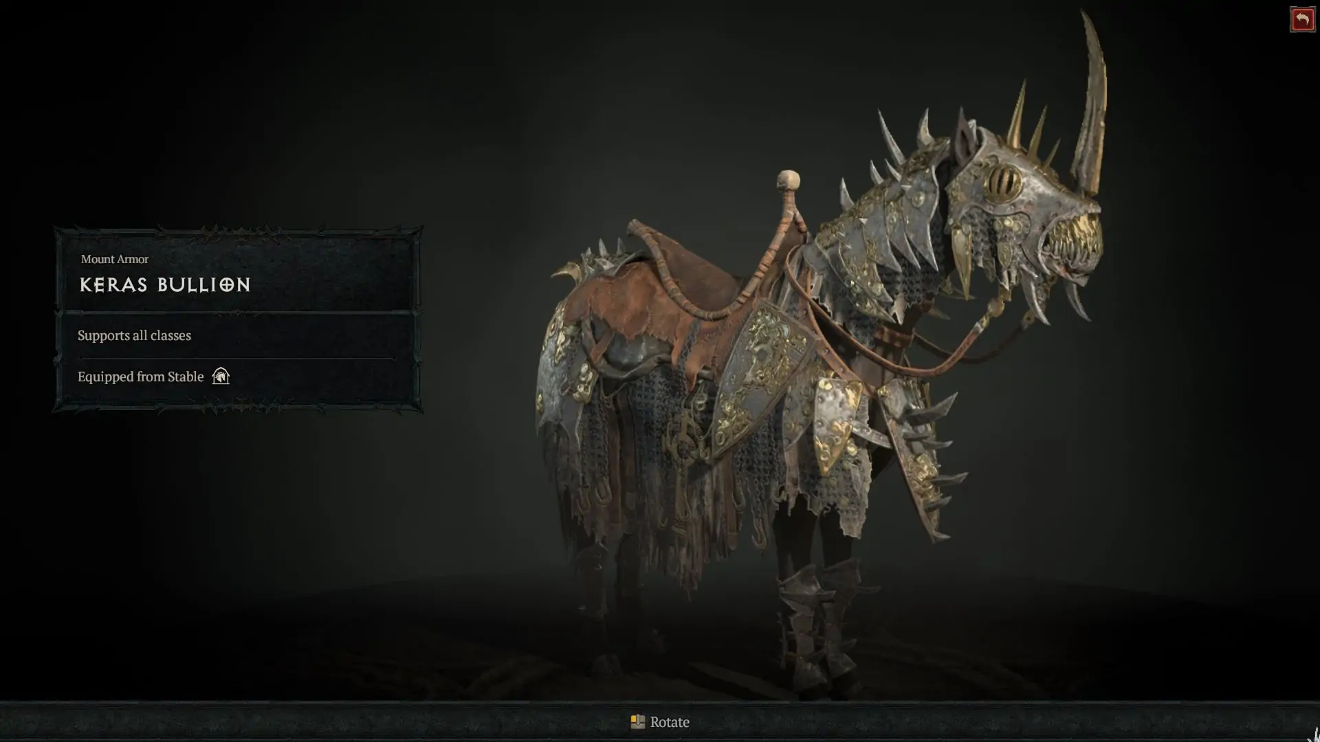 Diablo 4 Mount Armors Microtransaction Boutique Keras Bullion
