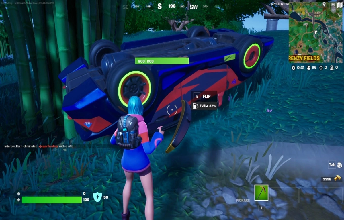 Comment renverser un véhicule dans Fortnite ?
