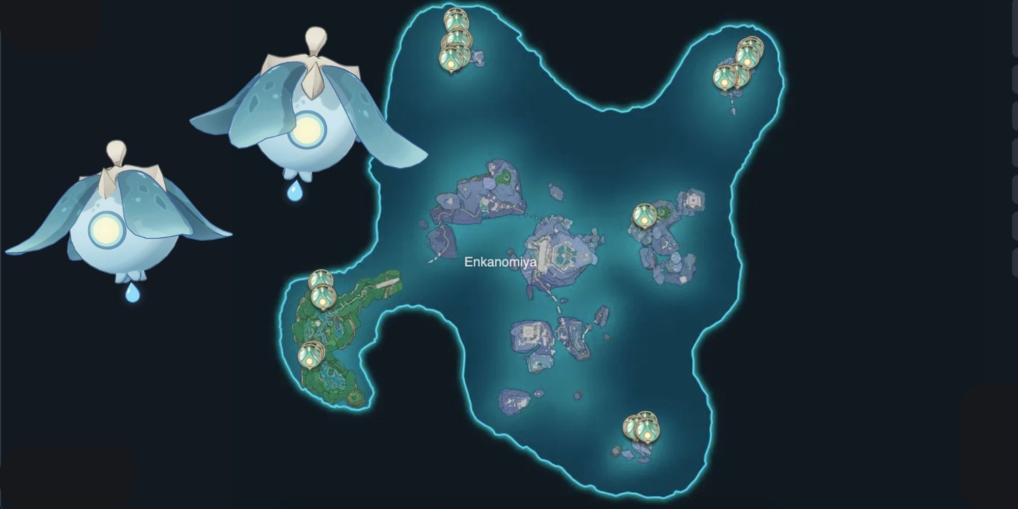 Genshin Impact_ Emplacements des spectres à Enkanomiya