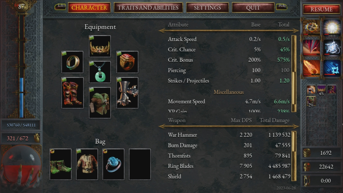 Halls of Tourment Lord of Regret Shield Maiden Loadout