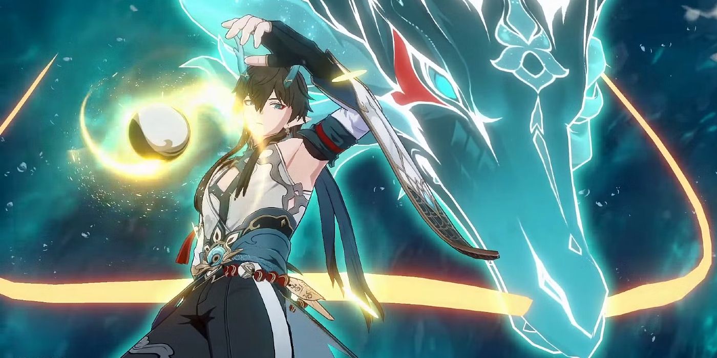 Dan Heng Imbibitor Lunae de Honkai Star Rail se forme en utilisant une capacité lors du combat contre le boss Phantylia dans lequel il invoque un dragon.